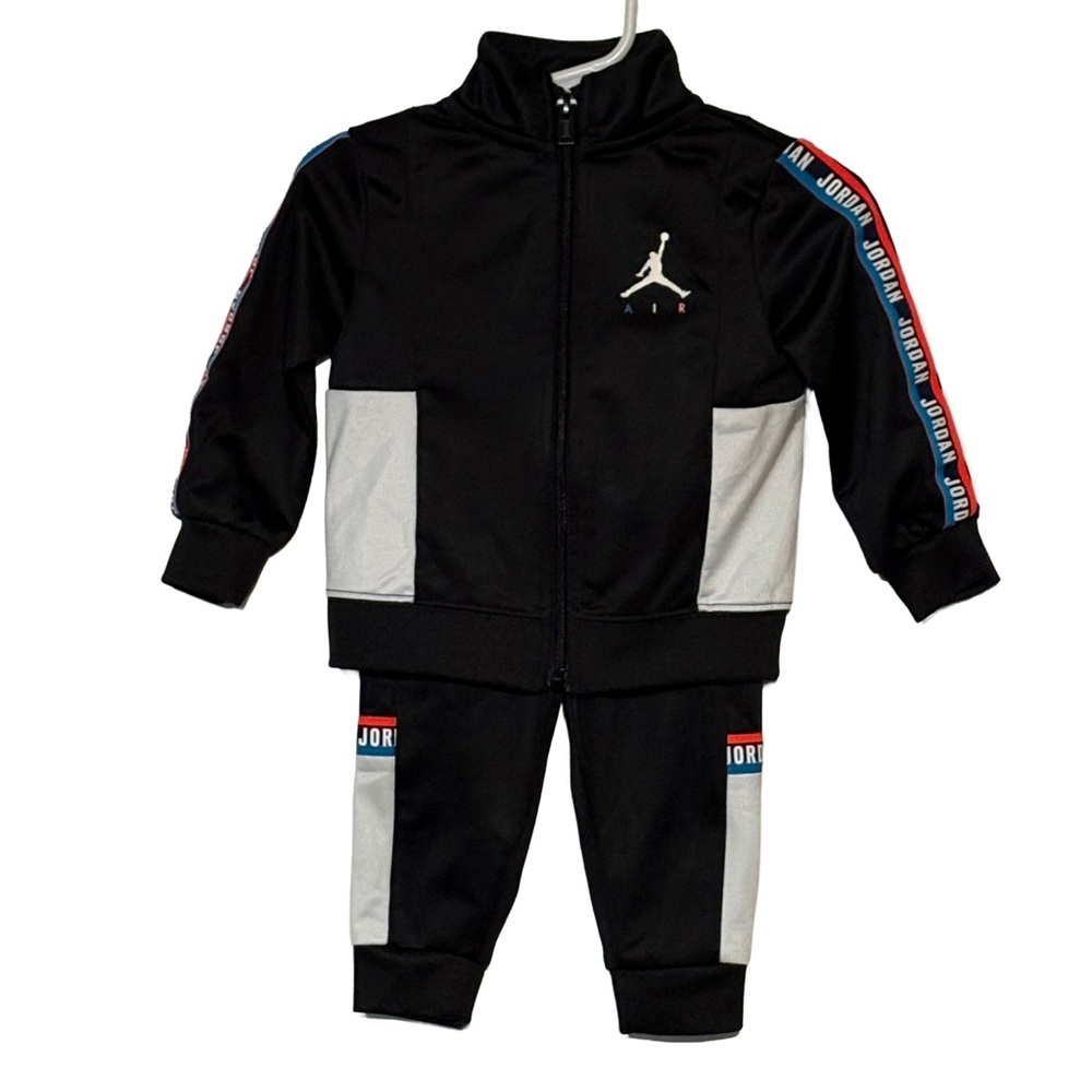 👟 Jordan Baby Tracksuit 12M • Black/Gray Logo Set • Jumpman Air